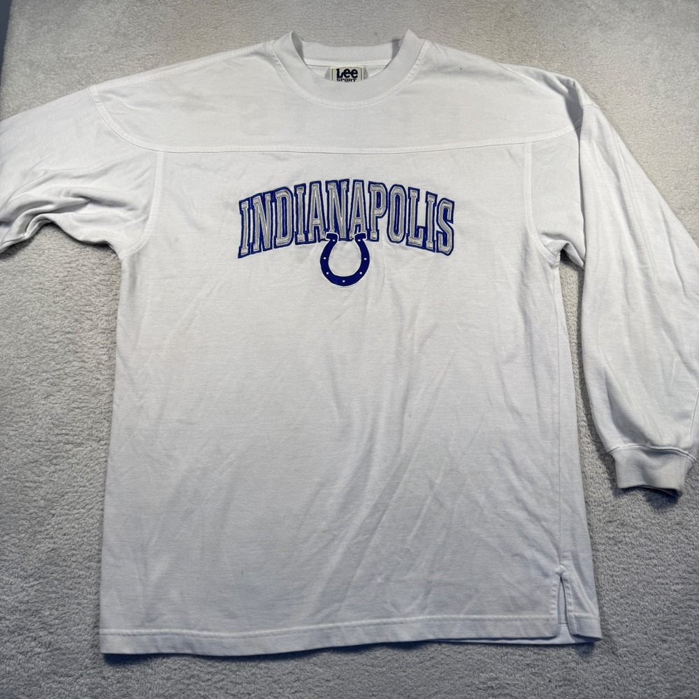 Vintage 90s Lee Sport Indianapolis Colts NFL‎ Embroidered Long Sleeve Tee XL